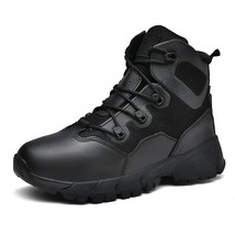 Military Men Boots Autumn Black Leather Breathable Tactical Boot Anti Slip Anti  - £54.18 GBP