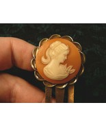 (CBS23-8) Lady hair up orange CAMEO BOOKMARK book mark books marker library - £22.89 GBP