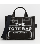 Marc Jacobs The Trompe L&#39;Oeil Cargo Canvas Medium Tote Bag ~NWT~ Black - $4,005.95 MXN