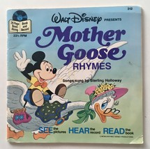 Mother Goose Rhymes 7&#39; Vinyl Record/24 Page Read Along Book - £17.36 GBP