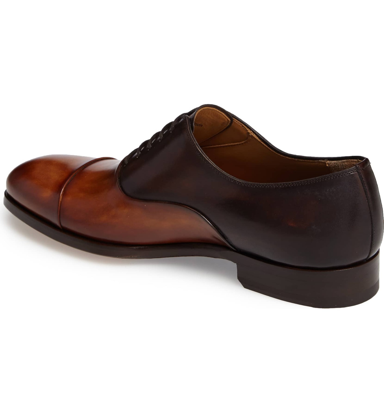 Made To Order Men Tan Brown Cap Toe Derby Lace Up Genuine Leather Shoes US 7-16