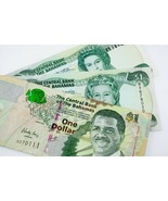 Three (3) Bahamas 1 Dollar Notes // 1996, 2002, 2008 Bills // XF-AU Cond... - $39.60