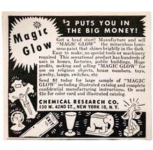 1949 Magic Glow In The Dark Lumimous Paint Advertisement NYC Chem Resear... - $19.99