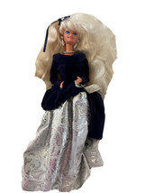 1995 Mattel Avon Winter Velvet Barbie #15571 Barbie Doll Blue Velvet Gow... - $7.92