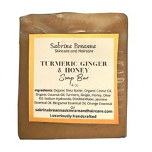 Turmeric Ginger and Honey Soap Bar Helps Brighten Fade Dark Marks Natural and Ha - $24.05