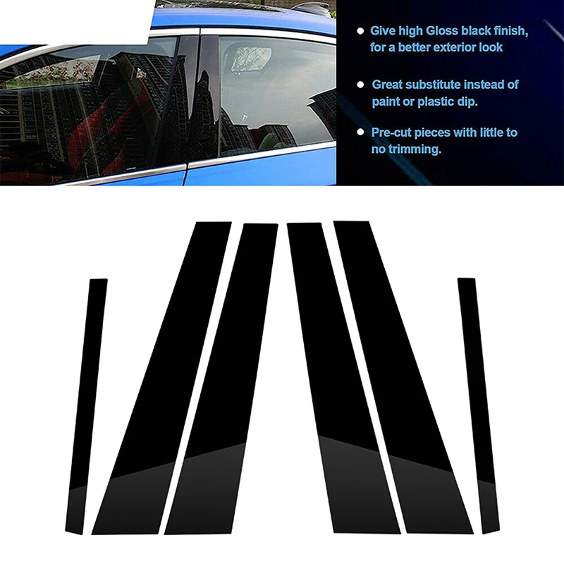 Glossy Black Car Window Pillar Posts for BMW 7-Series F01 F02 2009-2015 - £16.33 GBP