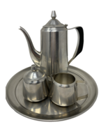Oneida Stainless Steel Coffee Service w/ Tray, Coffee Pot, Creamer Sugar - $1,808.56 MXN