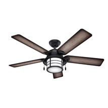 Hunter Key Biscayne 54&quot; Indoor/Outdoor Ceiling Fan Cage LED Light, Black... - €223,14 EUR