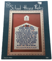Cross Stitch Pattern Leaflet School House Rules Sunday School Teacher Education - £4.80 GBP