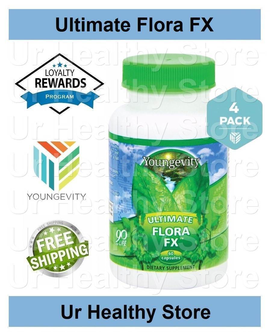Primary image for Ultimate Flora Fx 60 Capsules (4 PACK) Youngevity **LOYALTY REWARDS**