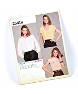 Vogue American Designer 2541 Sewing Pattern Renata Misses Blouses Sz 8 Cut 1990 - $12.86