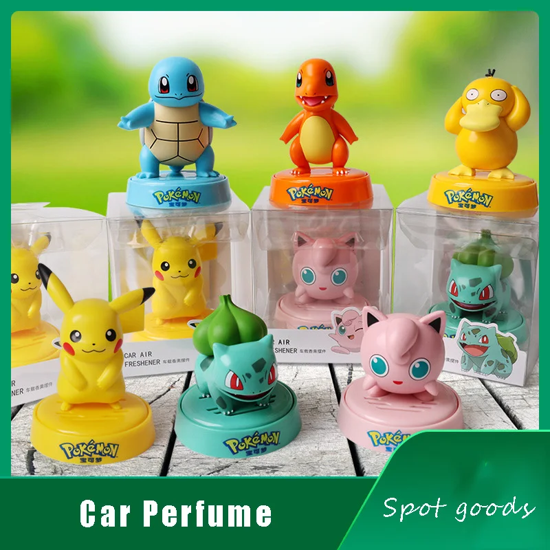 Pokemon Pikachu Charmander Bulbasaur Car Perfume Car Aromatherapy Ornament Doll - £18.35 GBP
