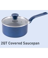 T-FAL ~ ELECTRIC BLUE ~ 2 Quart Aluminum Saucepan w/Lid ~ Ceramic Non-Stick - $838.80 MXN