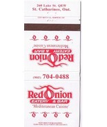 Matchbook Cover Red Onion Eatery &amp; Bar St Catherines Ontario - £4.02 GBP
