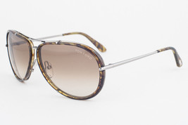 Tom Ford Cyrille Havana Silver / Brown Gradient Sunglasses TF109 14P - £189.05 GBP