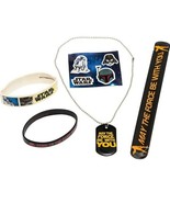 Disney Star Wars Accessory Set ~ Dog Tag Necklace ~ Rubber Bracelets ~ S... - €12,72 EUR