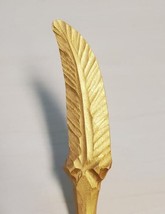 Golden Feather Wooden Pen Hand Carved Wood Ballpoint Hand Made Handcraft... - $7.95