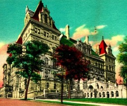 State Capitol Building Albany New York NY UNP 1930s Metrocraft Postcard Unused - £3.02 GBP