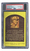 Warren Spahn Autografato 4x6 Milwaukee Braves Sala Of Fame Placchetta Cartoline - £53.96 GBP