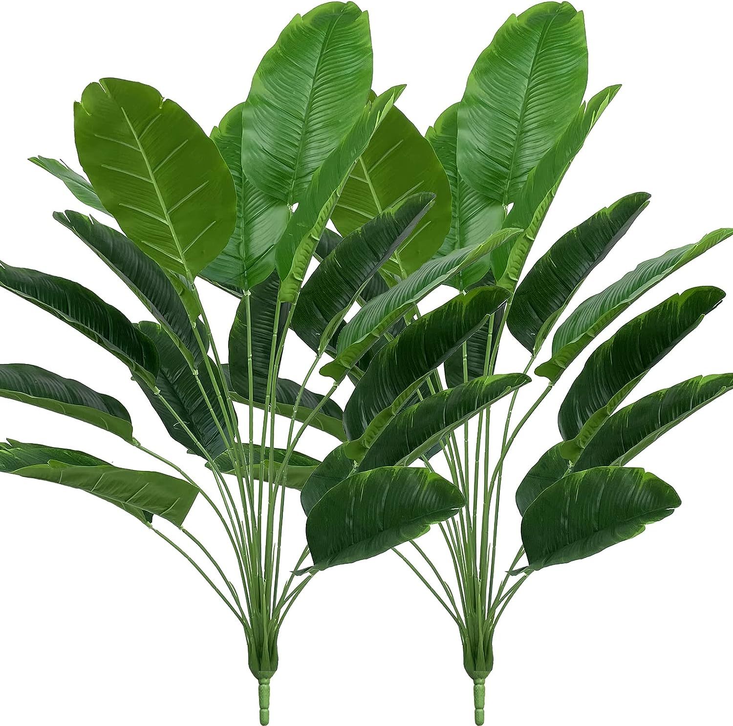 Banana 18 Leaves Faux Large Bird Of Paradise Frond Tropical Palm Leaves - $41.97