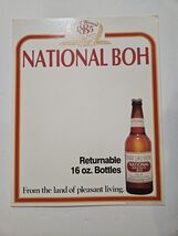 Vintage 1985 Heileman Brewing Co. National Boh Beer, Easel Advertising Sign - $117.81
