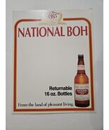 Vintage 1985 Heileman Brewing Co. National Boh Beer, Easel Advertising Sign - €102,31 EUR