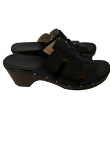 NATURALIZER Womens Shoes GRAMERCY Black Wedge Heel Slide Sandals Size 9 - £16.69 GBP