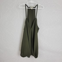 Lily White Womens Dress Small Green Sleeveless Criss Cross Open Back Mini - £16.25 GBP