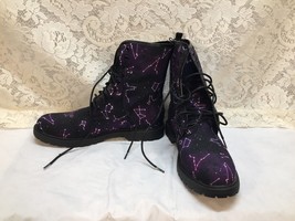 Galaxy Constellation Combat Boots Hot Topic Womens Size 11 New - £38.29 GBP