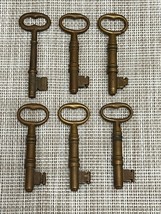 Vintage Brass Skeleton Keys - Lot of 6 - Ships Fast! - £18.20 GBP