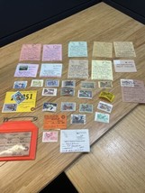 Vintage Lot of 10+ New  Jersey State Firearm Hunting Licenses 80s Stamps... - $28.22