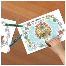 Thankful For Coloring Kids Paper Placemats 24 Ct 11 x 16 inch Fall Thank... - $10.88