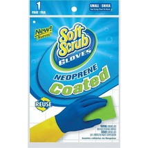 Soft Scrub 12681-26 Neoprene Coated Latex Rubber Gloves, Size Small - £7.11 GBP
