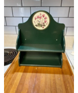  Vintage PORTMEIRION Botanic Garden Wooden Spice Rack Shelf dark green p... - $45.00
