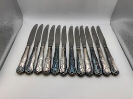 Set of 12 Reed &amp; Barton Silverplate KINGS 9 1/2&quot; Dinner Knives - $79.99