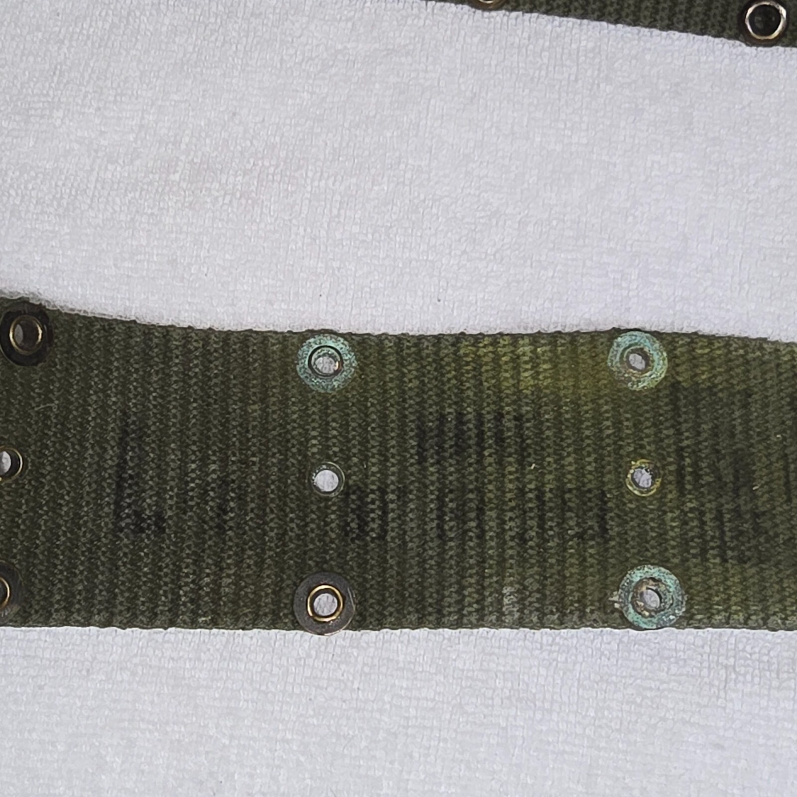 Original US Vietnam Issue M-1956 Vertical Weave LBE OD Web Belt LARGE Size 56" Item image 15