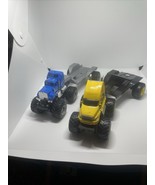 Maisto Monster Lot Of 2 Trucks With Trailers  Tow all - $18.43 CAD