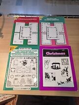 Lot Of 4 Dover Quick Copy Art EASY-TO-DUPLICATE CHRISTMAS Holiday BORDERS  - $27.95