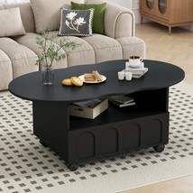 On-Trend Coffee Table w/ Storage &amp; Wheels - £155.51 GBP