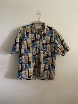 Crossings Short Sleeve Button Down Shirt Size L - £10.38 GBP