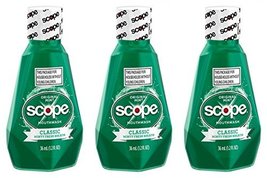 Scope Mouthwash Classic Original Mint 1.2 Oz Travel Size Pack of 3) - $101.50 MXN
