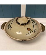 Japanese Ceramic Clay Hand Painted 10” Steamer Baking Casserole Dish Dut... - $85.34 CAD