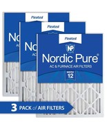 Pack of 3 Nordic Pure 24 x 30 x 2 in. Merv 12 Allergen Pleated FurnaceAi... - $747.64 MXN