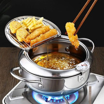Tempura Stainless Steel Deep Fryer Pot With Temperature Control - £64.49 GBP
