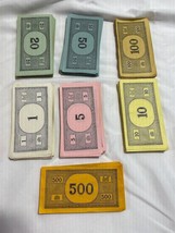 Vintage 1960s Monopoly Game Replacement Play Money A - £7.65 GBP