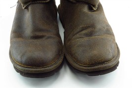 BEARPAW Boot Sz 7 M Warm Round Toe Beige Leather Women - £22.34 GBP