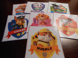 7 Paw Patrol Inspired Stickers, Birthday Party Favors, Labels , decals, ... - £9.40 GBP