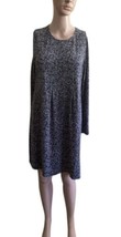 J. Jill Midi Shift Dress Wearever Collection Black Gray Long Sleeve Small Petite - £22.15 GBP