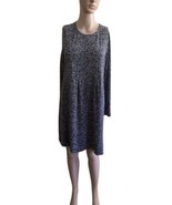 J. Jill Midi Shift Dress Wearever Collection Black Gray Long Sleeve Smal... - £22.15 GBP