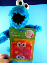 Sesame Street Cookie Monster Plush 13&quot;  Nanco 2003 plus Grover crust cutter - $13.85